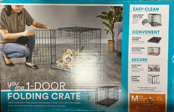 You & Me 1-Door Folding Crate for Medium Dogs