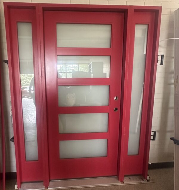 Door-Red Left Hand In Swing 64.5 x 80