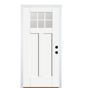 Door-White Entry Door 36-in x 80-in x 4-9/16-in